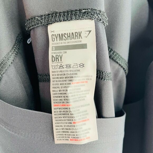 Gymshark Leggings High Waist Crop Dry Moisture Management Black Size Small - Picture 6 of 7